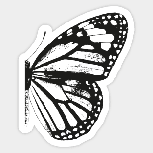 Monarch Butterfly | Right Wing | Vintage Butterflies | Butterfly Wings | Diptych | Black and White | Sticker